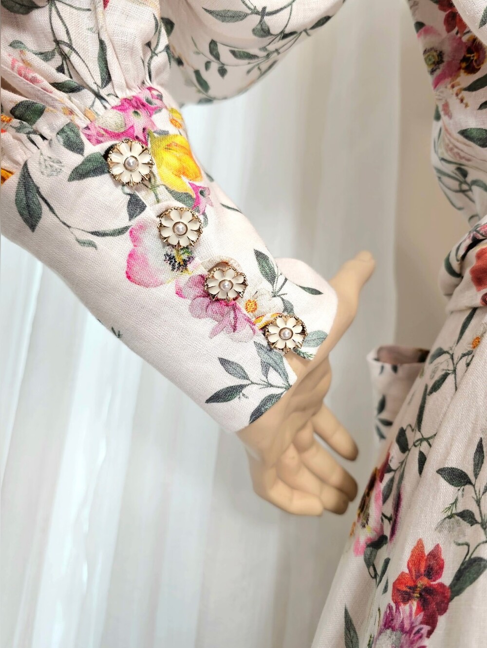 Zimmermann ElkaVine Linen Floral Wrap Dress Size 3 (US 10) - Picture 8 of 14